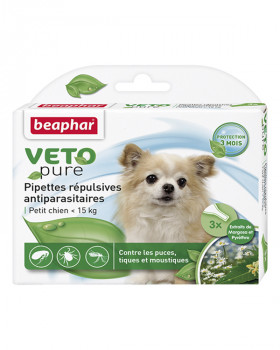 Біокаплі Beaphar VETO pure (до 15кг)