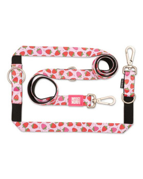 Max & Molly Multi-Function Leash Strawberry Dream Багатофункціональний повідець, малюнок "Полуниця"