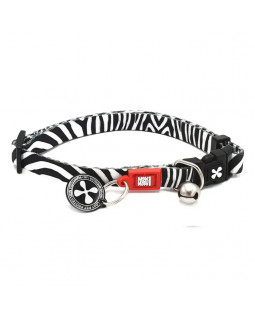 Max & Molly Smart ID Cat Collar Zebra Нашийник для котів з QR-кодом, малюнок "Зебра"