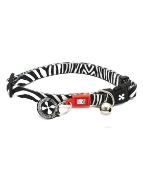 Max & Molly Smart ID Cat Collar Zebra Нашийник для котів з QR-кодом, малюнок "Зебра"