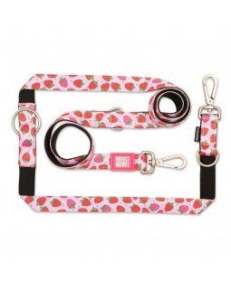 Max & Molly Multi-Function Leash Strawberry Dream Багатофункціональний повідець, малюнок "Полуниця"