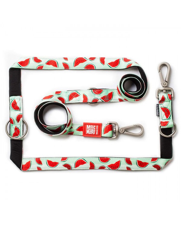 Max & Molly Multi-Function Leash Watermelon Багатофункціональний повідець, малюнок "Кавуни"