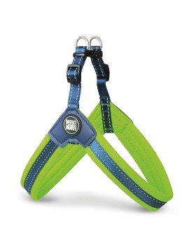 Max & Molly Q-Fit Harness Matrix Lime Green Шлея, малюнок "Матрікс зелений лайм"