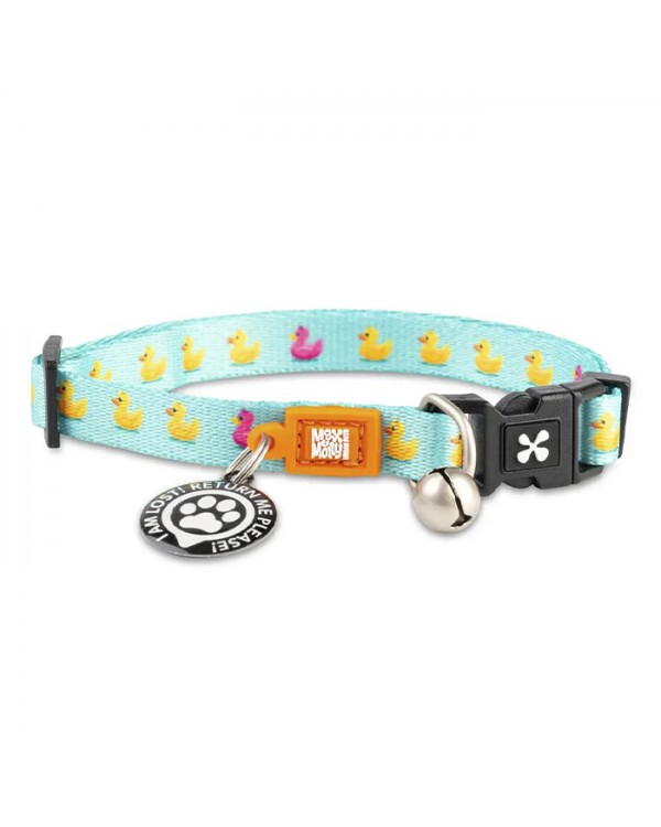 Max & Molly Smart ID Cat Collar Ducklings Нашийник для котів з QR-кодом, малюнок "Каченята"
