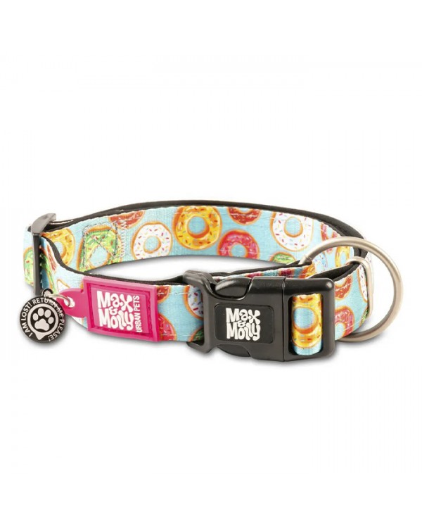 Max & Molly Smart ID Collar Donuts Нашийник з QR-кодом, малюнок "Пончики"