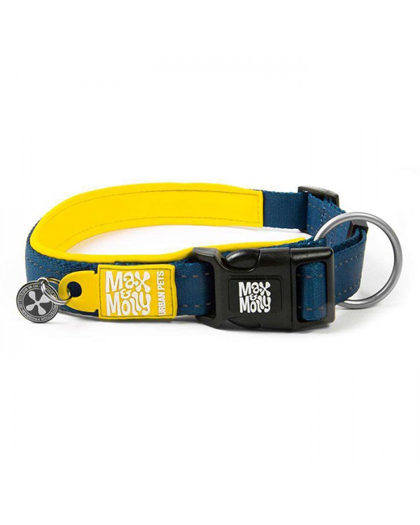 Max & Molly Smart ID Collar Matrix Yellow Нашийник з QR-кодом, малюнок "Матрикс жовтий"