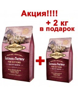 Carnilove Cat Salmon & Turkey Kitten 6 кг + 2 кг Carnilove Cat Salmon & Turkey Kitten 6 кг + 2 кг