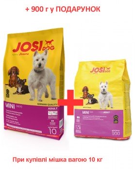 Josera JosiDog Mini для собак маленьких порід 10 кг + 0.9 кг Josera JosiDog Mini для собак маленьких порід 10 кг + 0.9 кг