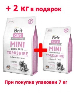 Brit Care Grain-free Mini Yorkshire 7 кг + 2 кг
