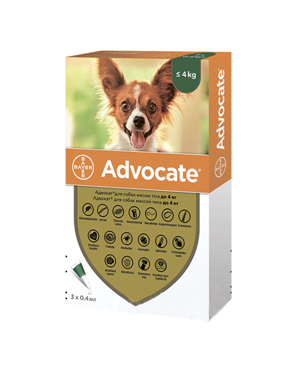 Bayer Advocate для собак до 4 кг