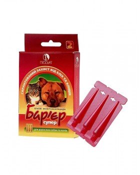  Капли Барьер-супер для взрослых собак и котов