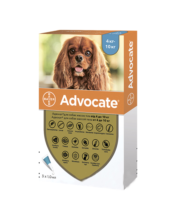 Bayer Advocate для собак вагою 4-10 кг