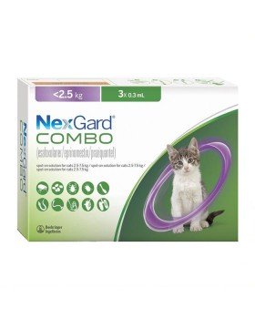 NexGard Combo Краплі від бліх, кліщів та гельмінтів для котів вагою до 2.5 кг