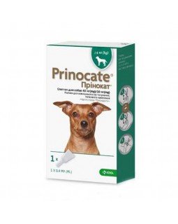 Prinocate (Принокат) краплі на холку від бліх, кліщів та гельмінтів для собак до 4 кг