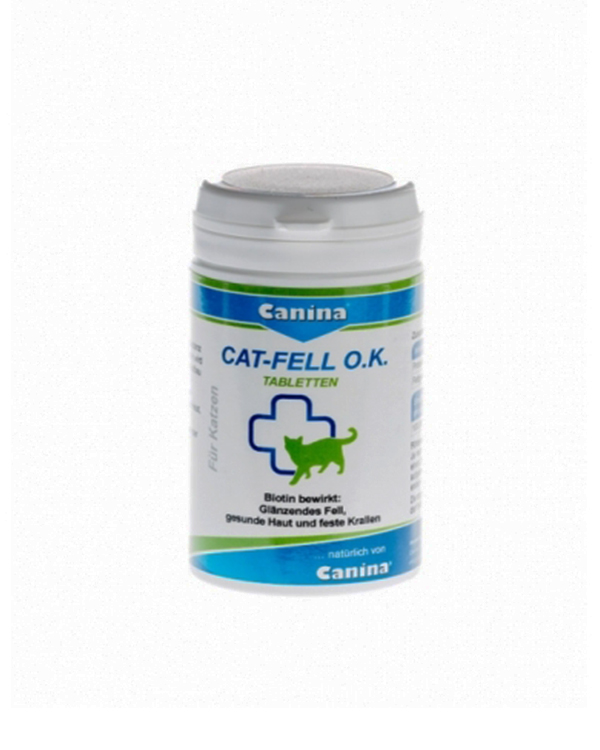 Canina Cat-Fell O.K. 50г/100табл. биотин с микроэл.