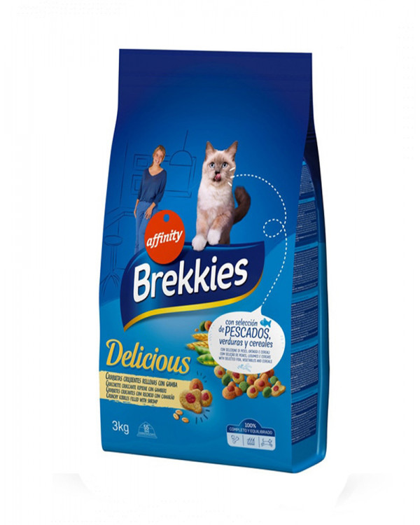 Brekkies Cat Delice Fish для взрослых котов с рыбой