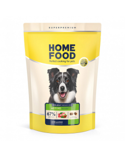 Home Food для активних собак та цуценят середніх і великих порід з ягням і рисом