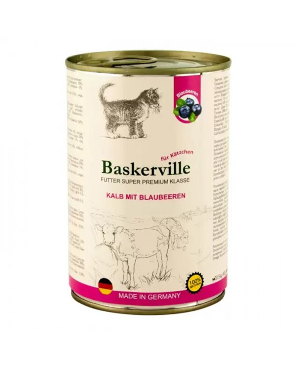 Baskerville Телятина з чорницею для кошенят