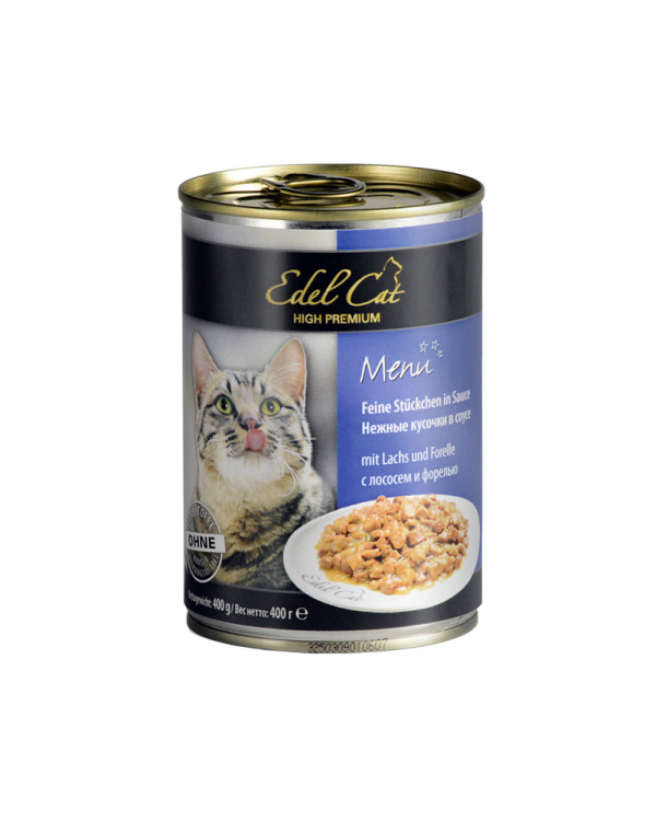 Edel Cat Для взрослых котов с лососем и форелью