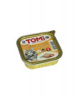 TOMi turkey Паштет для взрослых кошек с индейкой, 100 г.