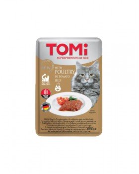 TOMi POULTRY in tomato jelly Консерва для котов с птицей в томатном желе TOMi POULTRY in tomato jelly Консерва для котов с птицей в томатном желе