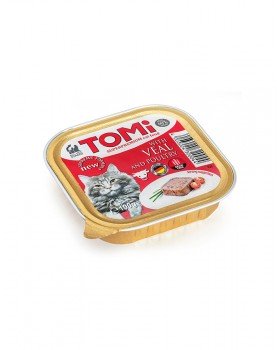 TOMi veal poultry Паштет для взрослых котов с телятиной и птицей, 100 г.