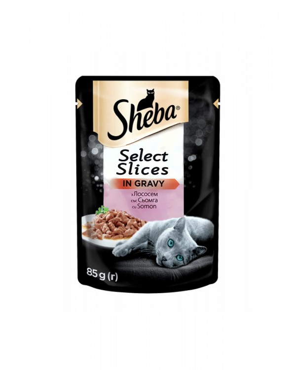 Sheba Для взрослых кошек с лососем в соусе Sheba Для взрослых кошек с лососем в соусе