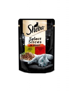 Sheba Для взрослых кошек с курицей и говядиной в соусе