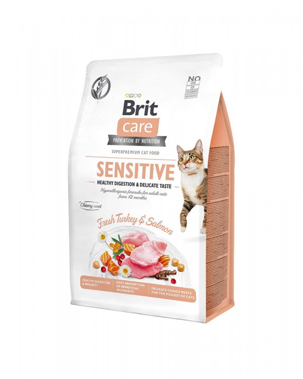 Brit Care Cat Grain Free Sensitive Healthy Digestion & Delicate Taste сухий корм для котів з чутливим травленням
