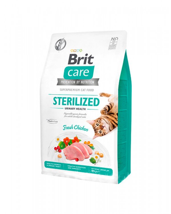 Brit Care Cat GF Sterilized Urinary Health сухий корм для стерилізованих кішок, підтримка сечовидільної системи