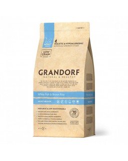 Grandorf White fish&Brown Rice Adult - Грандорф Сухий корм з білою рибою та коричневим рисом для котів з чутливим травленням Grandorf White fish&Brown Rice Adult - Грандорф Сухий корм з білою рибою та коричневим рисом для котів з чутливим травленням
