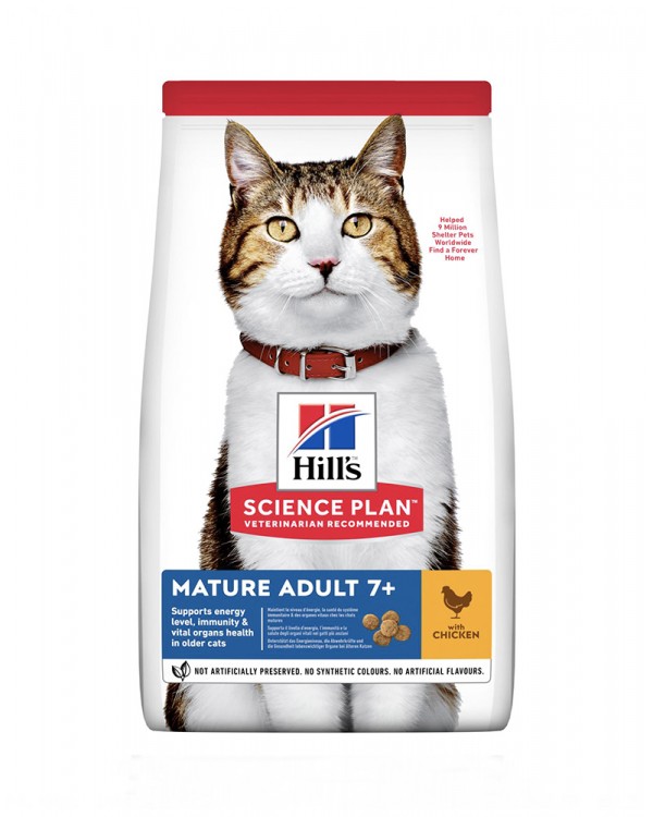 Hill's Science Plan Mature Adult 7+ Active Longevity корм для кішок з куркою