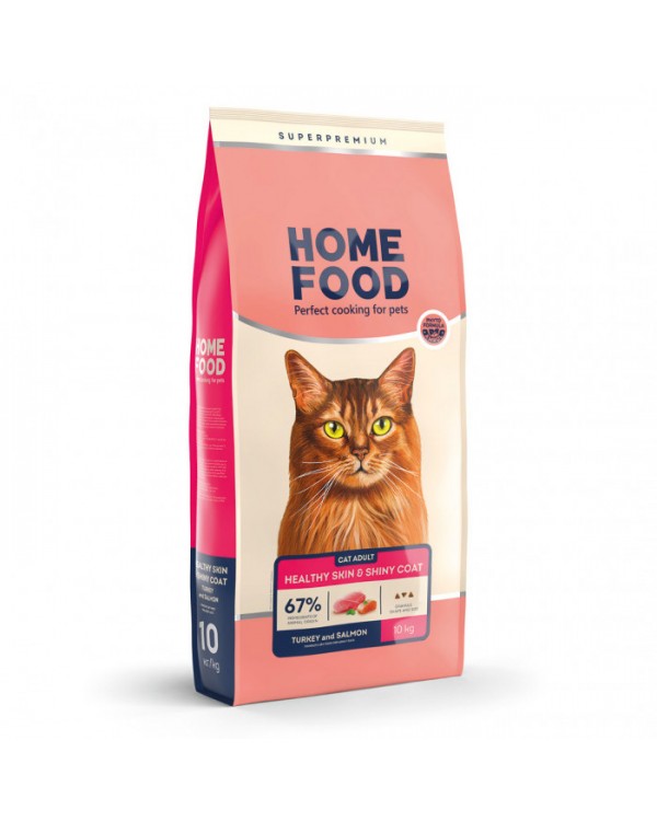 Home Food для дорослих котів з індичкою та лососем
