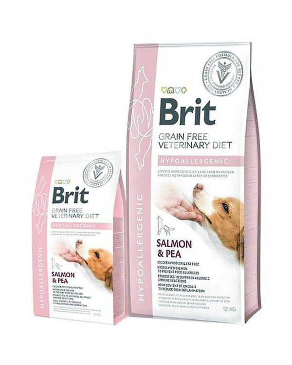 Brit GF VetDiets Dog Hypoallergenic при харчовій алергії з лососем, горохом і гречкою