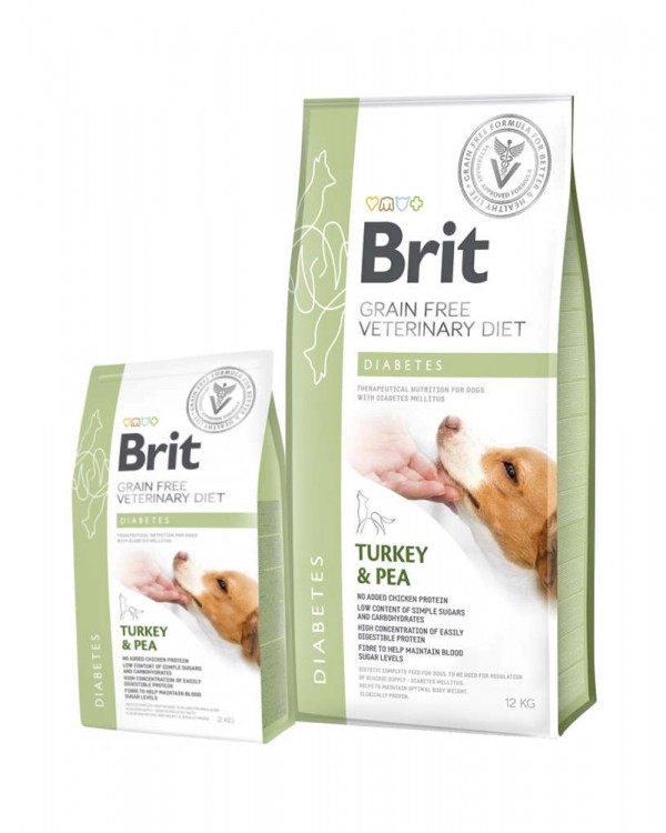 Brit GF VetDiets Dog Diabetes при цукровому діабеті з ідичкою і горохом
