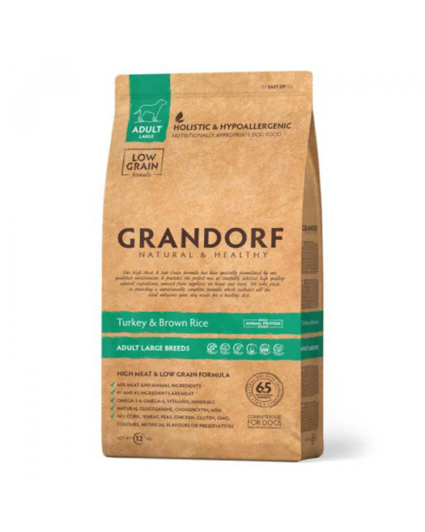 Grandorf Turkey Brown Rice Adult Large Breeds - Грандорф Сухий комплексний корм для дорослих собак великих порід з індичкою