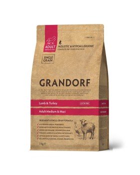 Grandorf Lamb and Brown Rice Adult Medium Breed - Грандорф сухий корм з ягням та бурим рисом для середніх порід