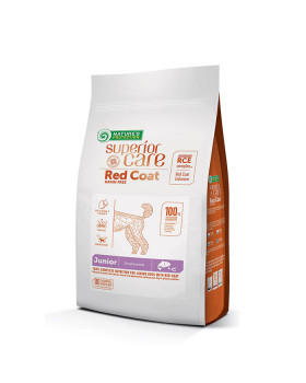 Nature's Protection Superior Care Dog Red Coat Grain Free сухий гіпоалергенний корм з лососем для цуценят та юніорів собак малих порід з рудою шерстю