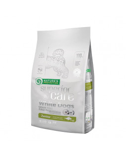 Nature's Protection Superior Care White Dog Grain Free сухий гіпоалергенний корм з білою рибою для юніорів собак малих порід з білою шерстю