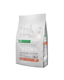 Nature's Protection Superior Care White Dog Grain Free Беззерновий сухий корм з лососем для дорослих собак дрібних та міні порід з білою шерстю