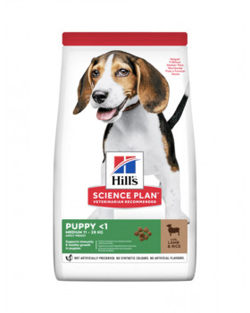 Hill's Science Plan Healthy Development корм для цуценят середніх порід з ягням і рисом
