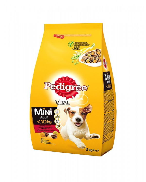 PEDIGREE Для взрослых собак малых пород с говядиной и овощами