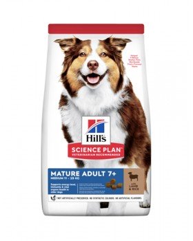 Hill's Science Plan Mature Adult 7+ Active Longevity корм для собак середніх порід з ягням і рисом