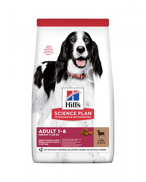 Hill's Science Plan Adult корм для собак середніх порід з ягням і рисом Hill's Science Plan Adult корм для собак середніх порід з ягням і рисом
