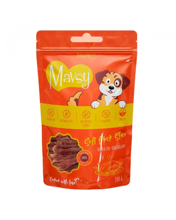Mavsy Soft Duck Slice for dogs Ласощі для собак качка по-пекінськи