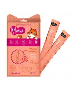 Mavsy Creamy Treats Salmon with Shrimp for cats Кремові ласощі для кішок з філе лосося та креветками Mavsy Creamy Treats Salmon with Shrimp for cats Кремові ласощі для кішок з філе лосося та креветками