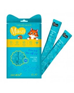Mavsy Creamy Treats Tuna with Cod for cats Кремові ласощі для кішок з тунця та філе тріски Mavsy Creamy Treats Tuna with Cod for cats Кремові ласощі для кішок з тунця та філе тріски