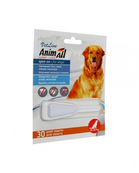 AnimAll VetLine Spot-On краплі на холку від бліх і кліщів для собак 20-30 кг (6.0 мл)