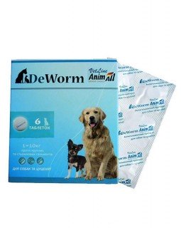 AnimAll VetLine DeWorm таблетки від глистів для собак і цуценят