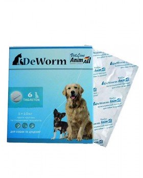 AnimAll VetLine DeWorm таблетки від глистів для собак і цуценят